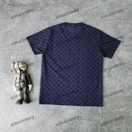 Xinxinbuy Men Designer T-shirt 2024 Italië Flock Letter Printing 1854 Polo Kortjes Korte Mouw Katoen vrouwen Grijs Zwart Blue Khaki M-3XL