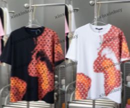 Xinxinbuy Men Designer T-shirt 2024 Italië vlambrief afdrukken 1854 Kortkneeuw Katoen vrouwen Gray Zwart Abrikoos S-2xl