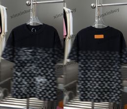 Xinxinbuy Men Designer Tee T-shirt 2024 Italie Box Graffiti Imprimé tissu à manches courtes Coton Femmes Grey Black Blanc S-XL