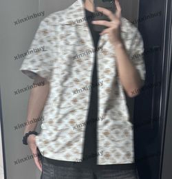 Xinxinbuy Men Designer Tee T-shirt 2024 Italie Paris cravate Dye Shirts Coton à manches courtes Coton Femmes Blanc Black Blue S-2xl