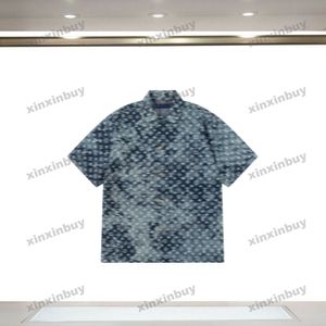 Xinxinbuy Hombres Diseñador Tee T Shirt 2024 Italia Tie Dye Camisas Impresión de letras Manga corta Algodón Mujeres Gris Negro Albaricoque S-2XL