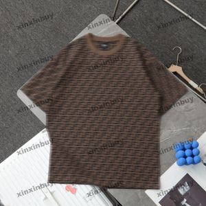 Xinxinbuy Hommes Designer Tee T-shirt 2024 Italie Double lettre impression roma manches courtes coton femmes gris noir abricot S-XL