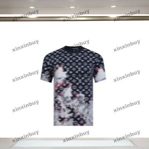 Xinxinbuy Hommes Designer Tee T-shirt 2024 Italie Fire Cloud Lettre Impression coton à manches courtes femmes gris noir abricot blanc XS-XL