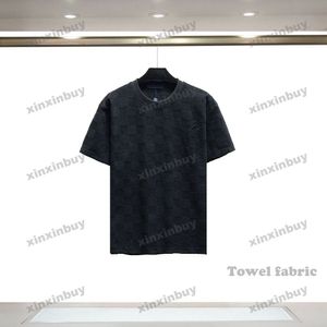 Xinxinbuy Men Designer Tee T-shirt 2024 Italie Letter Jacquard Tiron de serrai