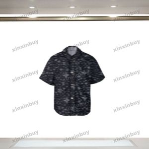 Xinxinbuy Men Designer Tee T-shirt 2024 Italie Full Sky Star Lettre Jacquard Denim Tabill