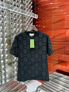 Xinxinbuy Men Designer Tee T-shirt 2024 Italie Double Letter Flockery Coton Coton Coton Coton Femmes Blanc Black S-2xl