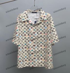 Xinxinbuy Men Designer Tee T-shirt 2024 Italie Lettre de poche escarpée