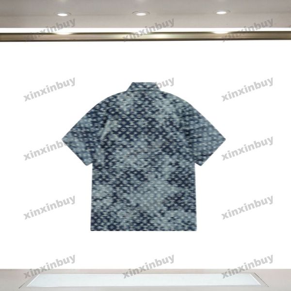 Xinxinbuy Hommes Designer Tee T-shirt 2024 Italie Tie Dye Chemises Lettre Impression Coton à manches courtes Femmes Gris Noir Abricot XS-3XL