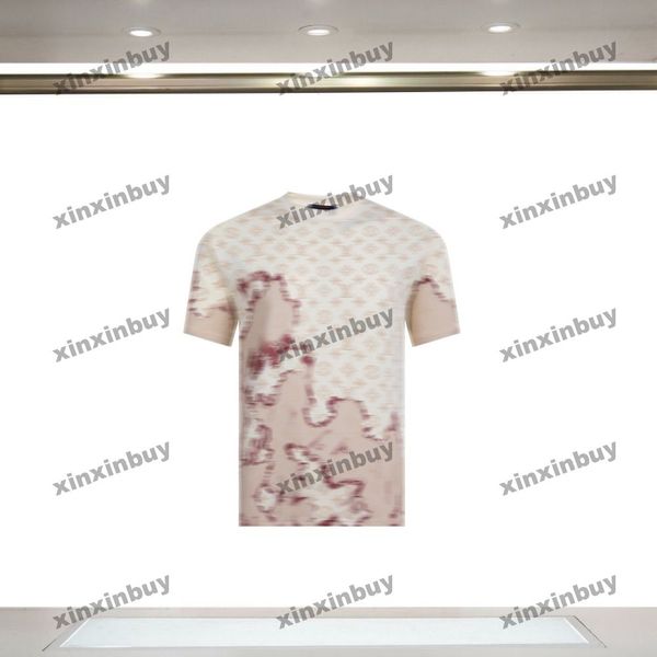 Xinxinbuy Hommes Designer Tee T-shirt 2024 Italie Fire Cloud Lettre Impression coton à manches courtes femmes gris noir abricot blanc XS-2XL