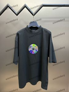 Xinxinbuy Hommes Designer Tee t-shirt 2024 Paris Saint Valentin motif manches courtes coton femmes bleu noir kaki XS-2XL