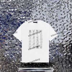 xinxinbuy Hommes designer Tee t-shirt 23ss Poitrine motif Lettre Imprimer manches courtes coton femmes Noir Blanc bleu kaki XS-XL