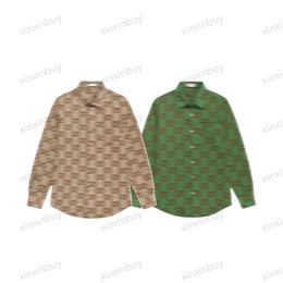Xinxinbuy Mannen designer Tee t-shirt 23ss dubbele letters Jacquard stof tijger korte mouw katoen vrouwen Zwart Wit bruin groen M-2XL