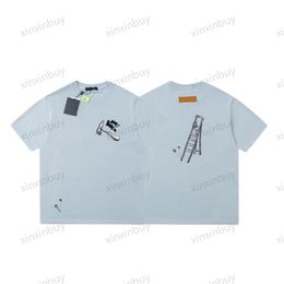 Xinxinbuy Men Designer T-shirt 23SS Multi-tools Borduurwerk Kortjes met korte mouwen Zwart blauw Wit Khaki XS-2xl