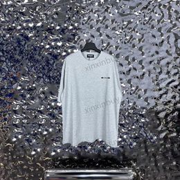 Xinxinbuy Men Designer Tee T-shirt 23SS Paris Back Pattern Letters Graffiti Imprimé à manches courtes Coton Femmes Black Gris Blanc Blue XS-XL