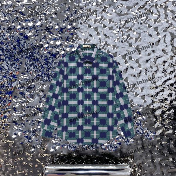 xinxinbuy Hommes designer Tee t-shirt 23ss Paris lettre motif à carreaux imprimé manches courtes coton femmes Noir bleu gris vert S-2XL