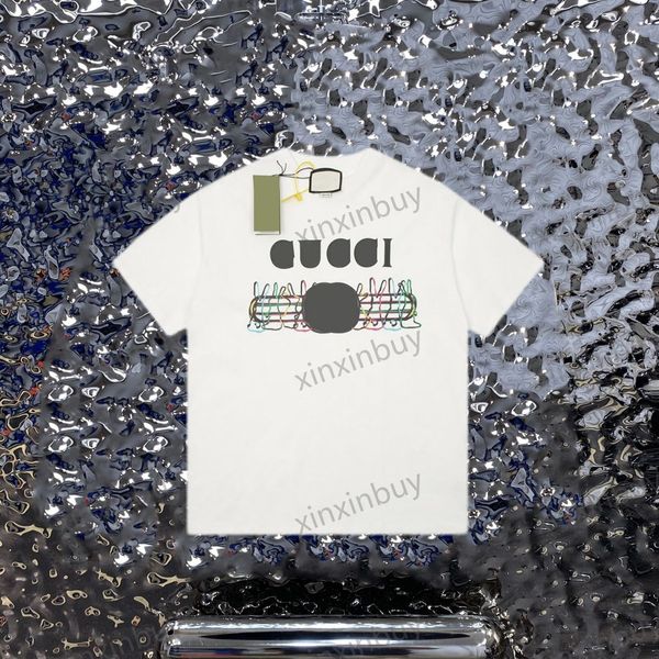 Xinxinbuy Hommes Designer Tee T-shirt 23ss Paris Rabbit Graffiti Lettres Imprimer Coton à manches courtes Femmes Noir Gris Blanc Rouge XS-L