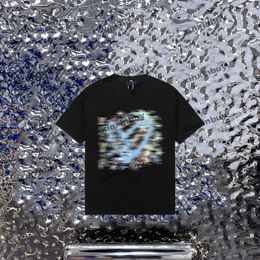 xinxinbuy Hommes designer Tee t-shirt 23ss pastel Graffiti lettre imprimé tissu motif manches courtes coton femmes noir marron M-3XL