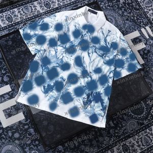 Xinxinbuy Mannen designer Tee t-shirt 23ss zeewier koraal Brief print korte mouw katoen vrouwen zwart blauw M-2XL