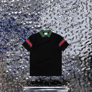 xinxinbuy Hommes designer Tee t-shirt 23ss Strip manches lettre broderie manches courtes coton femmes Noir Blanc bleu vert rouge S-2XL