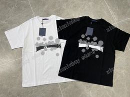 xinxinbuy Männer Designer T-Shirt Paris Muster zerstörte Buchstaben drucken Kurzarm Baumwolle Frauen weiß schwarz XS-L