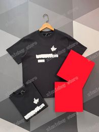 xinxinbuy Hommes designer Tee t-shirt Paris Matière réfléchissante lettres imprimer manches courtes coton femmes blanc noir bleu S-2XL