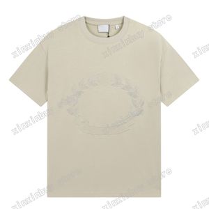 Xinxinbuy Men Designer T-shirt T-shirt Paris Leaf Borduurwerk met korte mouwen Katoen vrouwen Wit Zwart Abrikoos XS-2xl