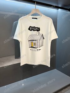 xinxinbuy Hombres diseñador Tee camiseta Paris House chimney music print manga larga algodón mujer verde negro blanco S-2XL
