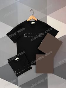 xinxinbuy Hommes designer Tee t-shirt rivet broderie Plante tropicale à manches courtes coton femmes vert blanc noir gris XS-XL