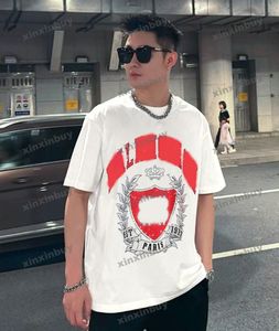 Xinxinbuy Hommes Designer Tee T-shirt Blé Oreille Lettre Impression manches courtes coton femmes Noir blanc bleu gris XS-XL
