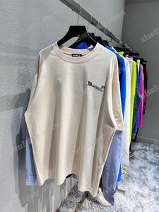 xinxinbuy Hombres diseñador Camisetas París mar Ola carta bordado Paneles manga larga algodón mujeres negro blanco XS-L