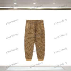 xinxinbuy Hombres mujeres diseñador pantalón Doble letra bolsillo de impresión Primavera verano Pantalones casuales carta Negro Caqui 334044 S-2XL