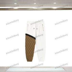 xinxinbuy Hommes femmes pantalon de créateur Panneaux Double lettre impression poche Printemps été Pantalon décontracté lettre Noir Kaki XS-L