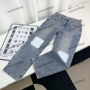 xinxinbuy Heren dames designerbroek Parijs letterdruk Lente zomer Casual broek Zwart blauw S-2XL