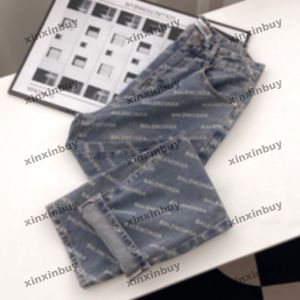 Xinxinbuy hommes femmes designer pantalon paris lettre jacquard printemps été pantalons décontractés noir bleu kaki M-3XL