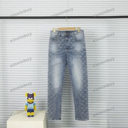 xinxinbuy Hombres mujeres diseñador pantalón Deporte cadena de hierro Carta jacquard 1854 Jeans Primavera verano Pantalones casuales carta azul caqui Gris S-2XL