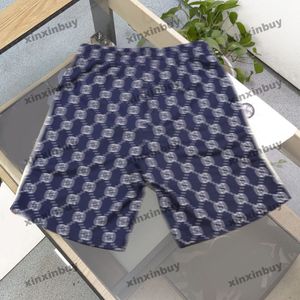xinxinbuy Mannen vrouwen designer Shorts broek Dubbele letter jacquard gebreide stof Lente zomer wit zwart blauw 319151 M-2XL