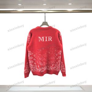 xinxinbuy Hommes femmes designer Sweat à capuche Floral jacquard Jacquard Lettre pull noir rouge M-2XL