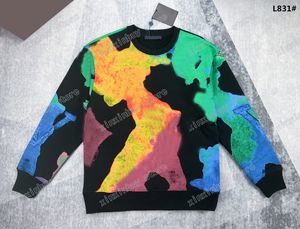 Xinxinbuy Mannen Vrouwen Designer Sweatshirts Hoodies Tie Dye Bloemenprint Sportkleding Katoen Riem Casual Hoge Kwaliteit Wit Zwart XS-L