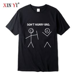 Xinyi Heren T-shirt 100% Katoen Hoge Kwaliteit Casual Funny Design Print Men T-shirt Gebreide Mens T-shirt Tee Shirts Tops 210706