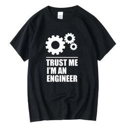 Xinyi Heren T-shirt Hoge kwaliteit 100% katoen Mannen T-shirts Vertrouwen me, ik ben een ingenieur T-shirts O-hals Topstees Grappig 210629