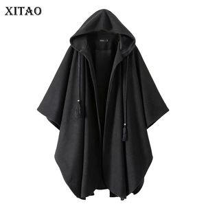 Xitao geplooide plus size melanges vrouwen mode hoodies kraag trekking elegante kleine verse zwarte minderheid melanges wld3077 201102