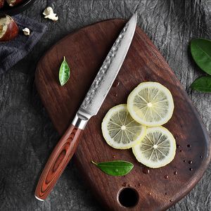 XITUO couteau utilitaire japonais de 5 pouces, 67 couches en acier damas pour couper les légumes et les fruits, pour Chef de cuisine, outils de cuisine