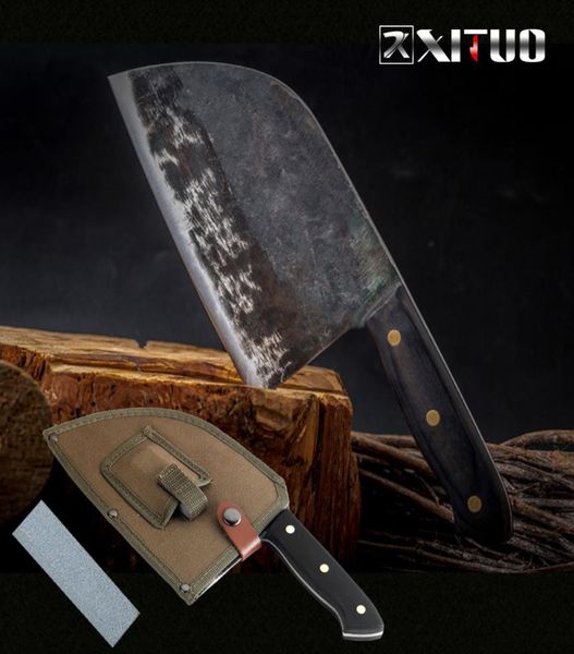 Xituo fait à la main Forgoge Chef couteau Highcarbon Clad Steel Chinois Cleaver Cuisine Couteaux Choppeur Vie de viande Nakiri Gyuto Tool CN6793766