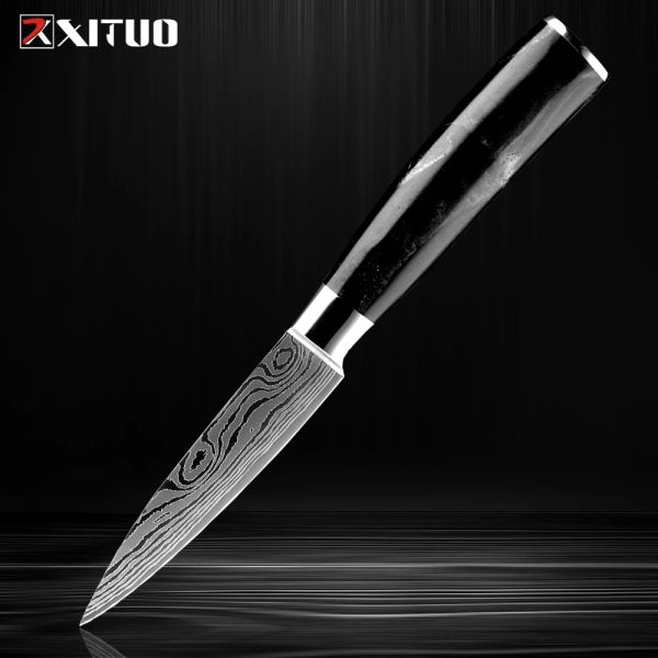 Couteau de mise à pied Xituo Couteau de fruits de 3,5 pouces, petits couteaux de cuisine, couteau aigu en acier inoxydable à haute teneur