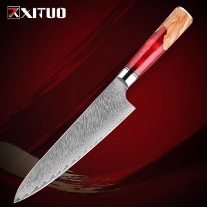 Xituo Super Sharp Chef Couteau 8 pouces Japonais Damas Acier à 67 couches de cuisine pro-Chef Couteaux Super Sharp Blade viande