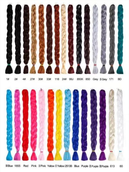 XIU ZHI MEI Braiding Sinthetic Hair Whole Cheap 82 pulgadas 165 Grams Single Color Premium Ultra Braid Kanekalon Jumbo Braid Hair EX2156435