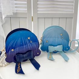 Xiuya japonais sacs de messager mignon mignonnes sacs de méduse créative rêveuse sac à méduse pour femmes perle rivet contraste couleurs sac à main 240329