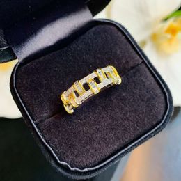Xiy – bague Baguette glacée en or véritable, bijoux à la mode, offre spéciale, 2023, 0,45 ct