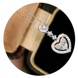 Xiy Hoge kwaliteit massief goud 0,30 CT natuurlijke diamant hartvorm hanger ketting Au750 minnaar fijne sieraden