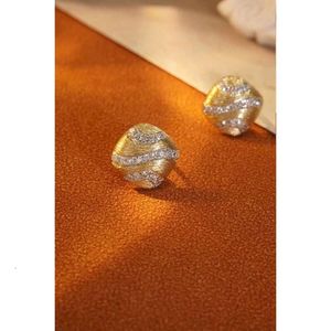 Xiy groothandelsprijs Au750 verklaring mode-sieraden echt goud 0,24 ct natuurlijke diamant unieke oorknopjes voor vrouwen